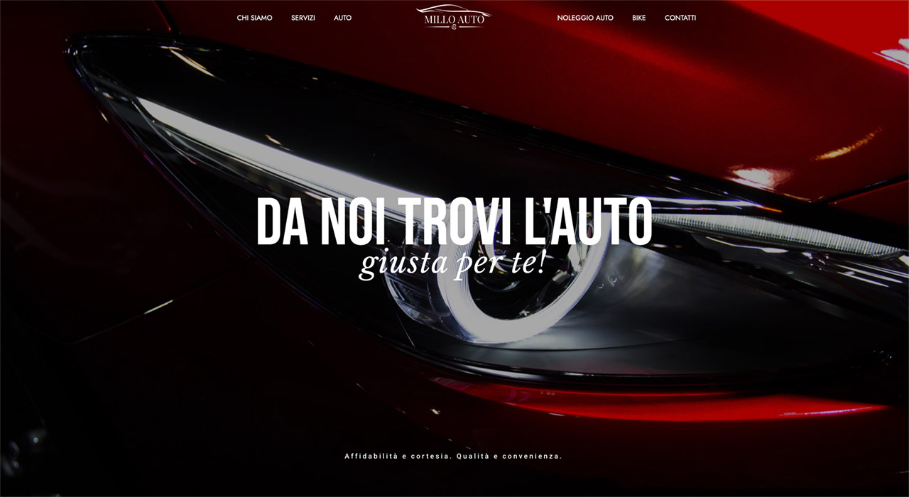 Sito web compagnia aerea versione desktop