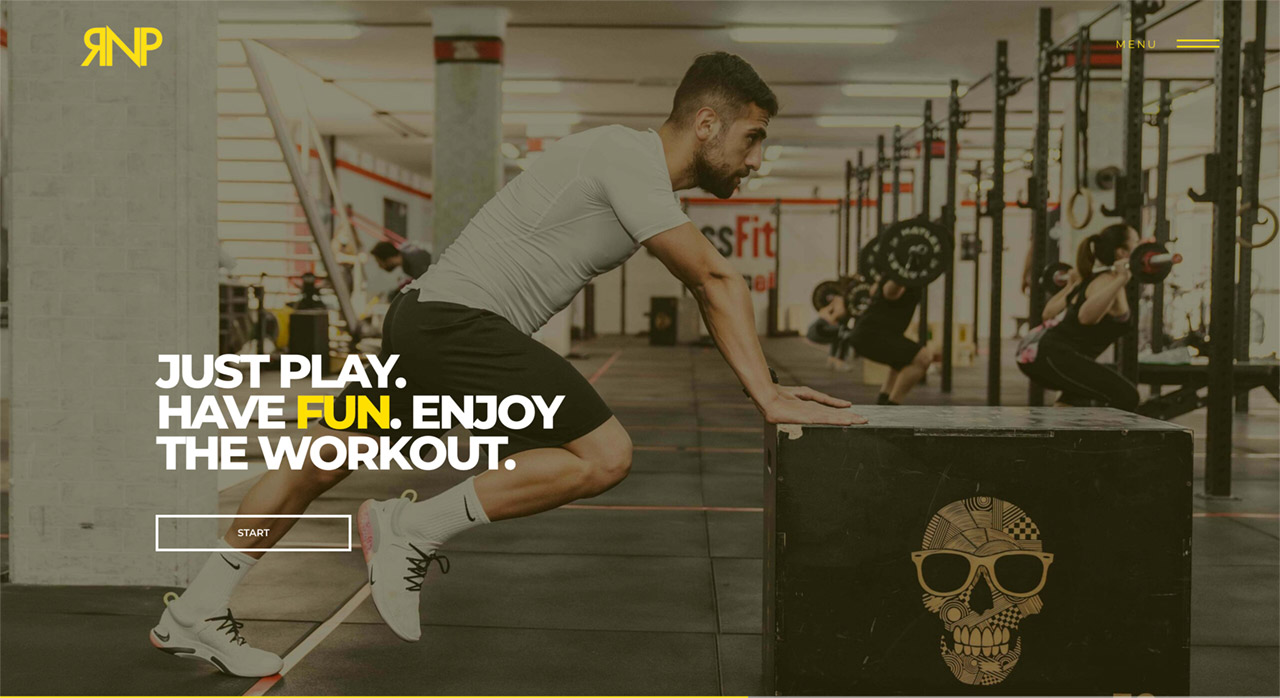 Sito web personal trainer versione Desktop