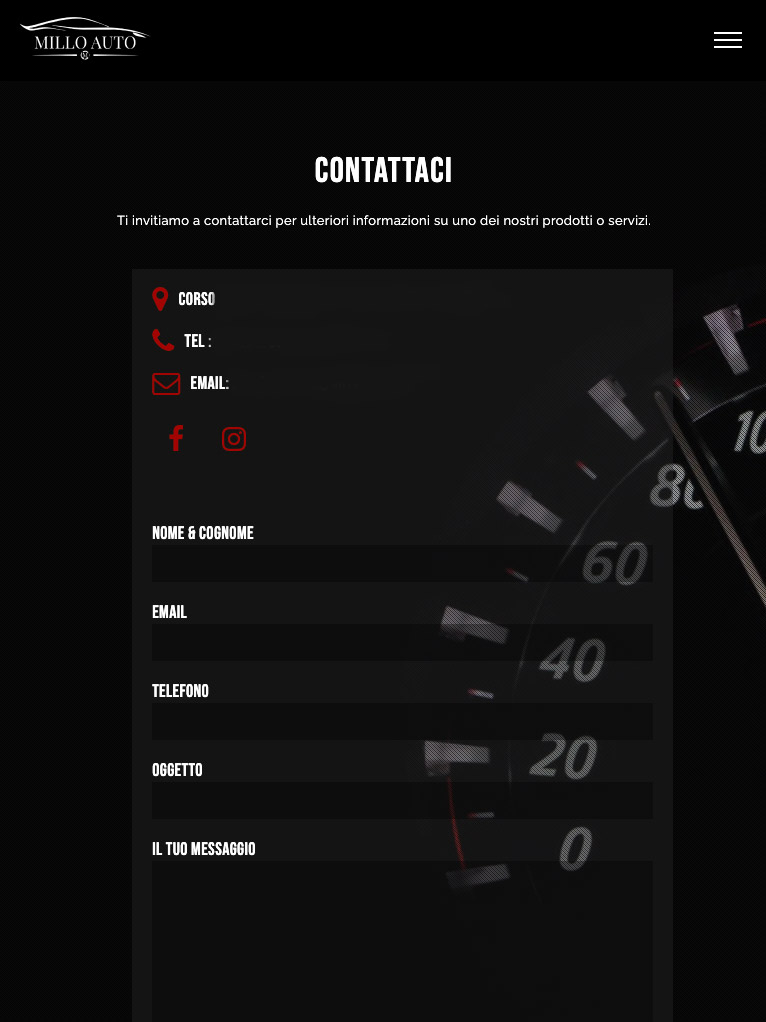 Sito web concessionaria versione ipad