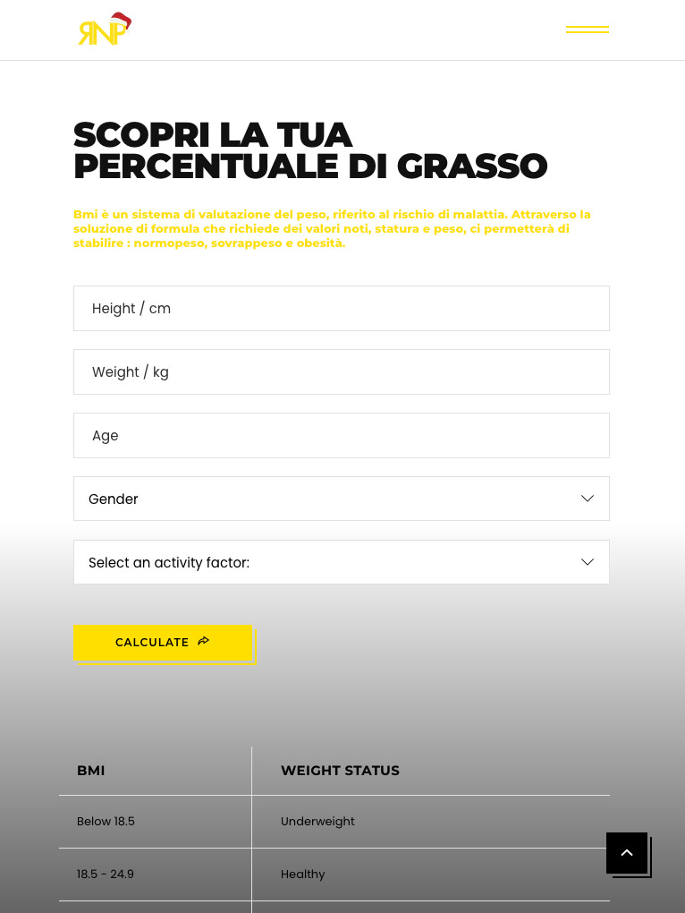 Sito web personal trainer Ipad