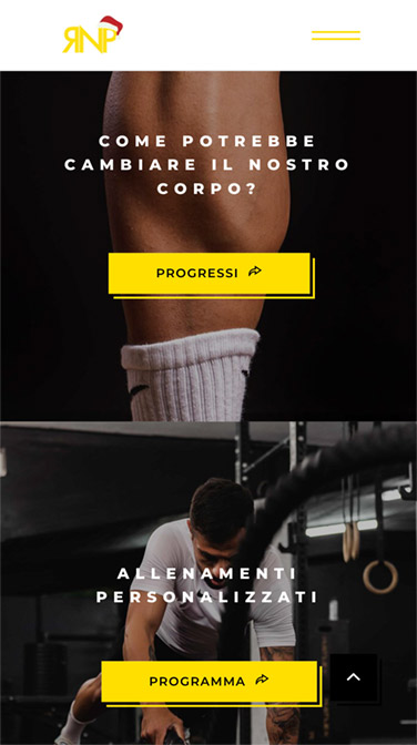 Sito web personal trainer per il mobile